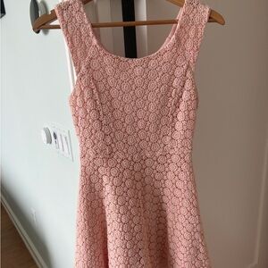 Forever 21 Elegant Pink Lace Dress Small